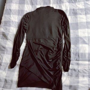 Ruched Mini With Long Ruched Sleeves